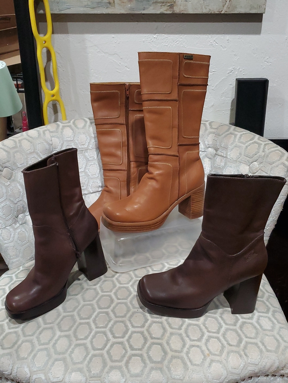 Vintage 90s Y2K Chunky Platform Boots Bundle - Candie's & Mudd Size 8.5